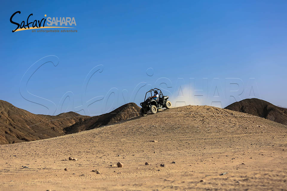 Paseo al atardecer en buggy Polaris RZR en el desierto de Sharm